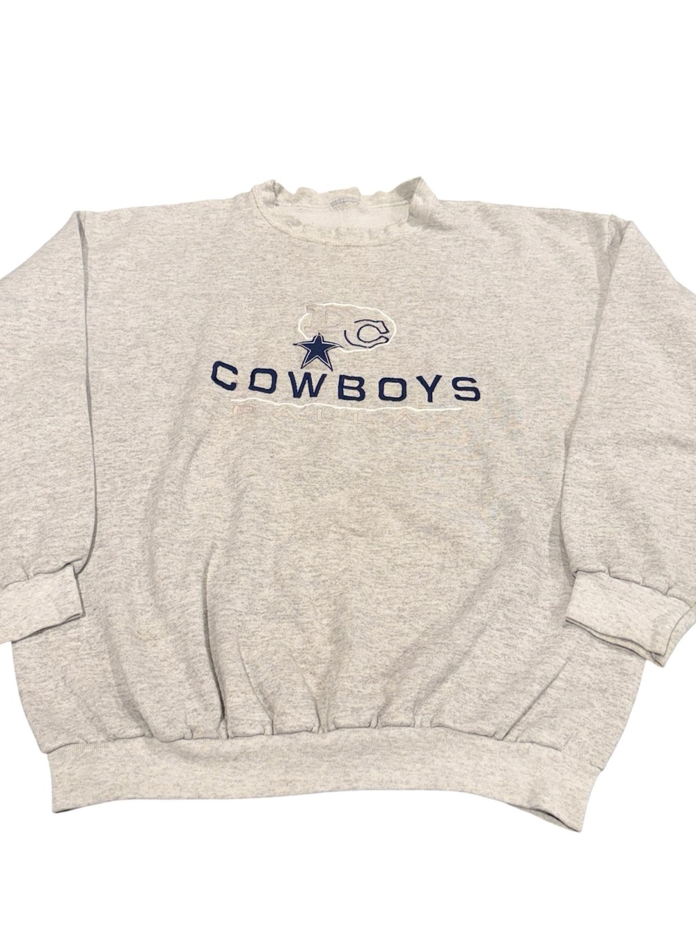 Vintage Dallas Cowboys crewneck sweatshirt 90s men’s XL gray NFL embroidered